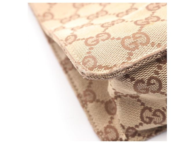 Borsa a Spalla Gucci GG Canvas Marrone Beige - vista 6