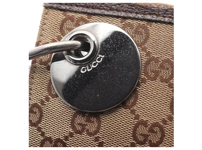 Borsa a Spalla Gucci GG Canvas Marrone Beige - vista 7