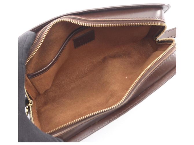 Borsa Clutch Saint Second Louis Vuitton Marrone Damier ebene - vista 3