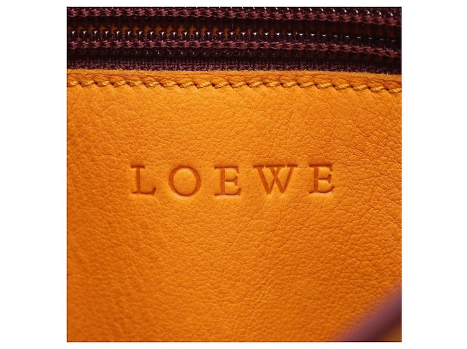Loewe Anagramm Tote Bag Bordeaux Gelb - Ansicht 4