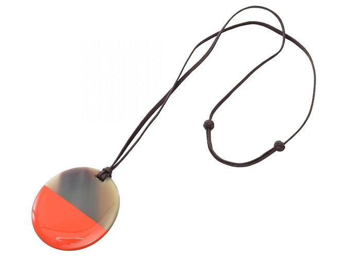 Collana Pendente Minimal City di Hermès Marrone - vista 3