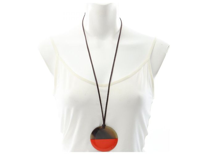 Collana Pendente Minimal City di Hermès Marrone - vista 6