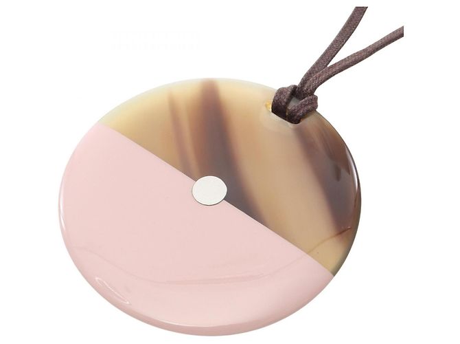 Collana Pendente Minimal City di Hermès Marrone Rosa - vista 2