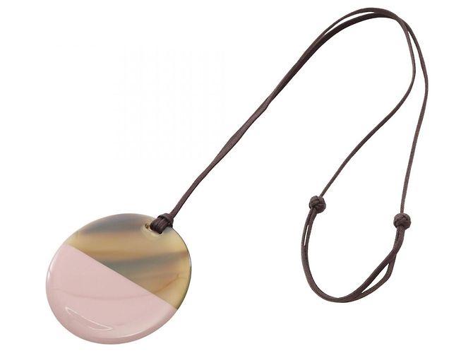 Collana Pendente Minimal City di Hermès Marrone Rosa - vista 3