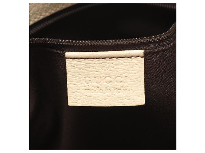 Gucci GG Canvas- und Leder-Handtasche Braun Beige - Ansicht 4