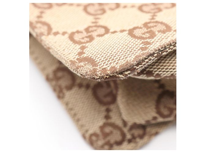 Gucci GG Canvas- und Leder-Handtasche Braun Beige - Ansicht 6