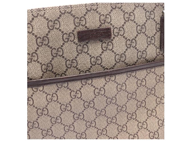 Borsa a Spalla Gucci GG Supreme Marrone Beige - vista 7