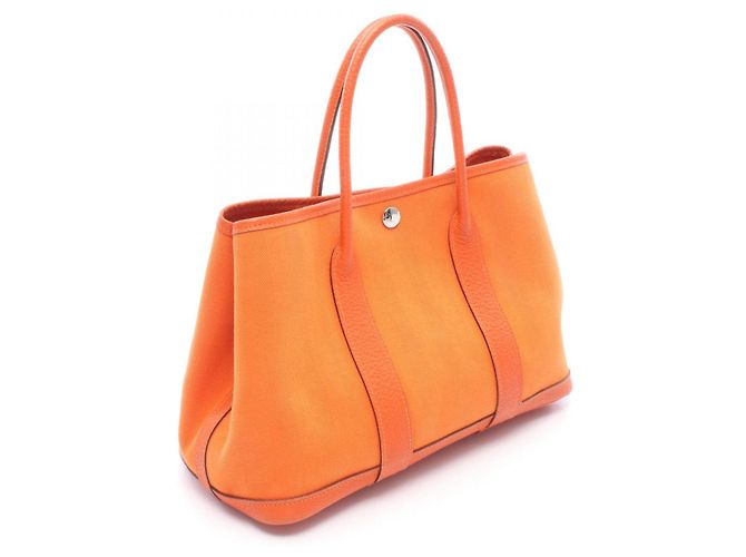 Borsa Tote TPM Garden Party di Hermès Rosso Arancione - vista 2