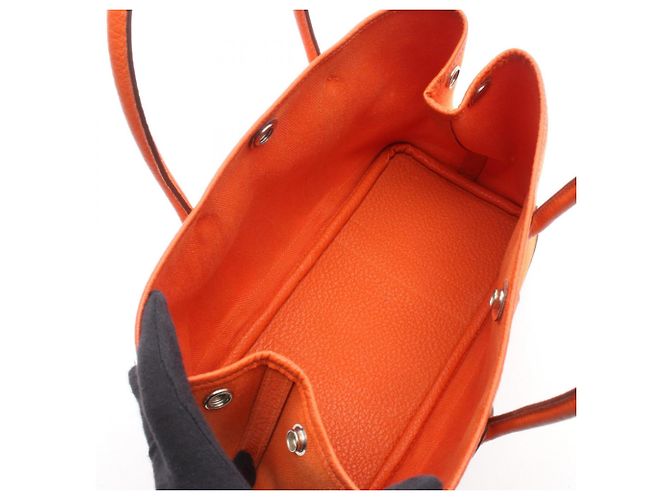 Borsa Tote TPM Garden Party di Hermès Rosso Arancione - vista 3