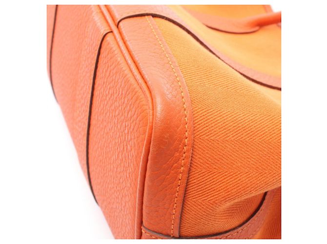 Borsa Tote TPM Garden Party di Hermès Rosso Arancione - vista 7