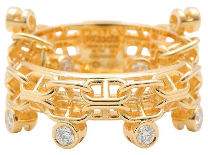 Ring Anello in diamante Calypso di Hermès D'oro - vista 2