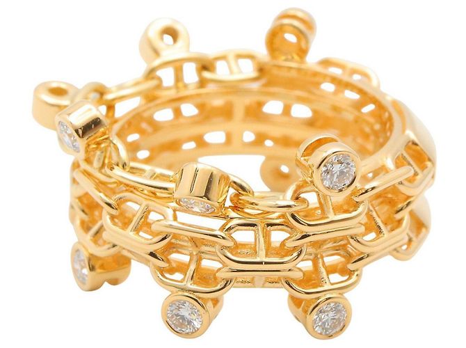 Ring Anello in diamante Calypso di Hermès D'oro - vista 4