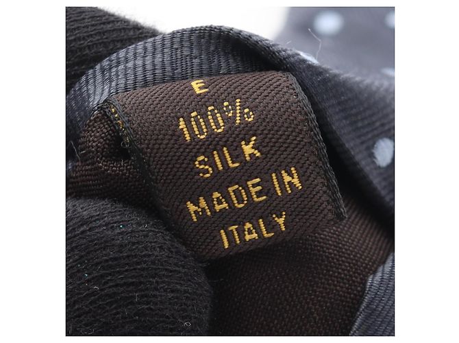 Louis Vuitton Polka Dot Silk Cravat Brown Blue - view 5