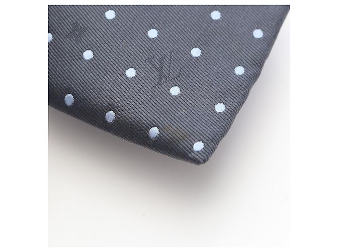 Louis Vuitton Polka Dot Silk Cravat Brown Blue - view 6