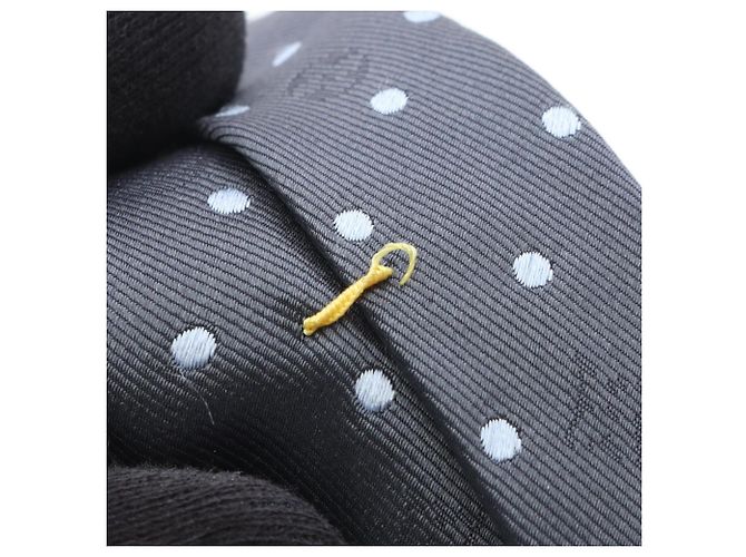 Louis Vuitton Polka Dot Silk Cravat Brown Blue - view 7