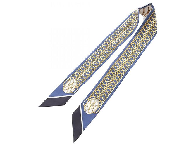 Silk In Hermès Twilly Lift Profil Schal Mehrfarben Marineblau - Ansicht 3