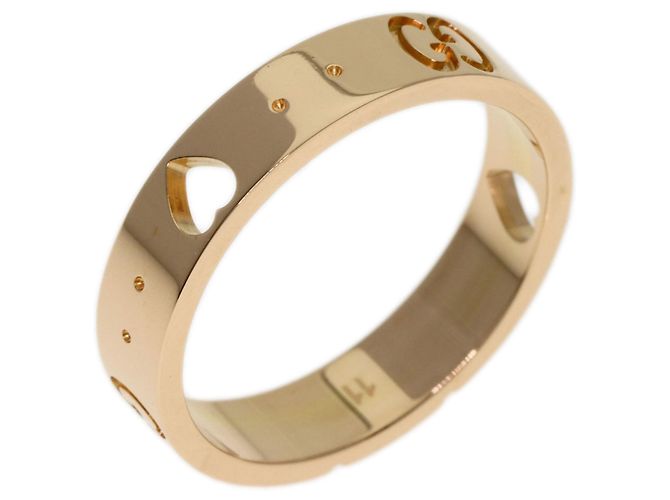 Anello Icon Band di Gucci in oro rosa 18K - vista 2