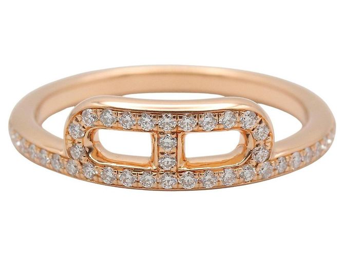Ring Anillo de diamante Link de Hermès Dorado - vista 2