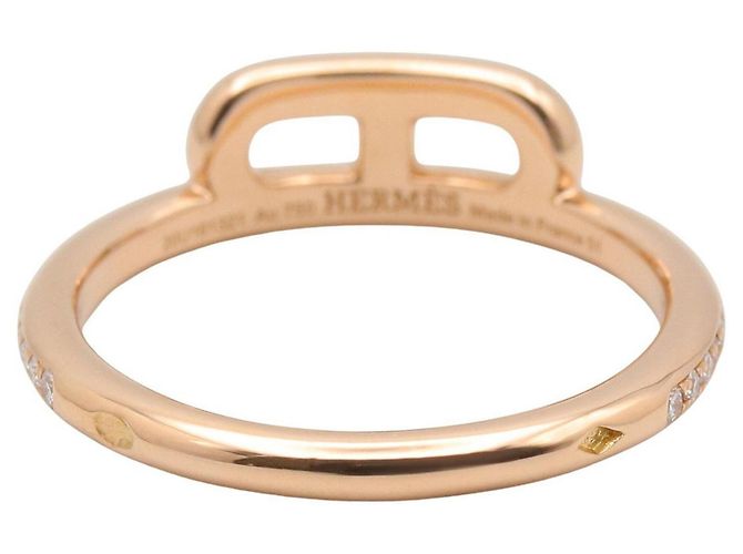 Ring Anillo de diamante Link de Hermès Dorado - vista 3