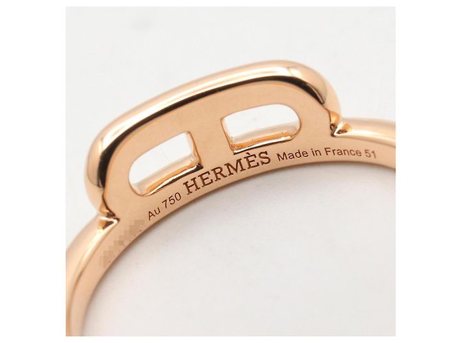 Ring Anillo de diamante Link de Hermès Dorado - vista 4