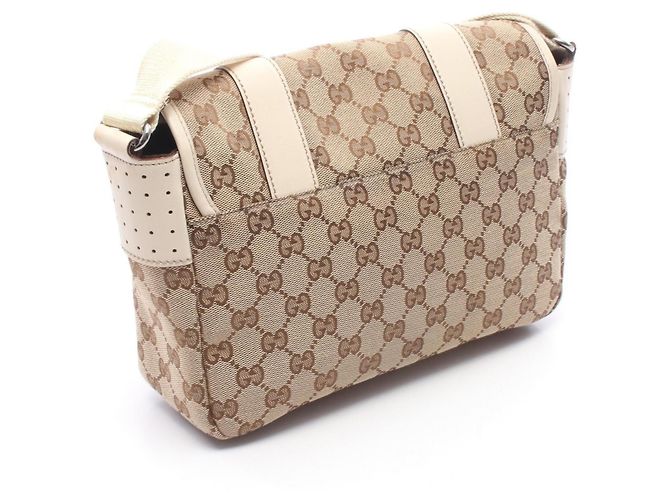 Sac à main/épaule Gucci GG Imprimé Marron Beige Écru - vue 2