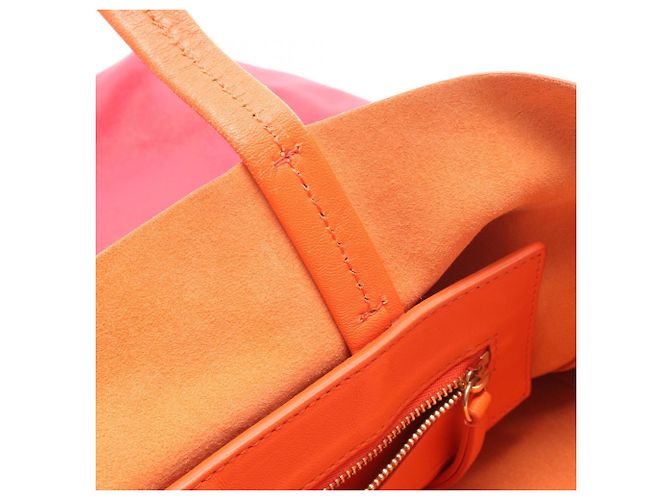 Cabas Céline Borsa tote orizzontale Celine Rosso Arancione - vista 10