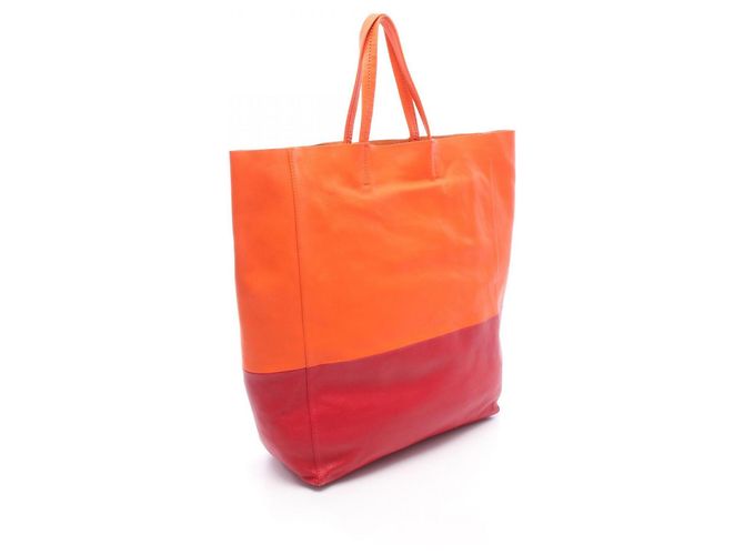 Cabas Céline Borsa tote orizzontale Celine Rosso Arancione - vista 2
