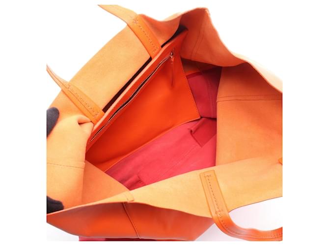 Cabas Céline Borsa tote orizzontale Celine Rosso Arancione - vista 3