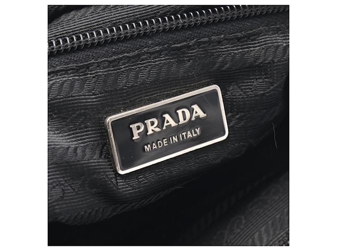 Borsa a Spalla in Nylon e Pelle Nera Prada Nero - vista 4