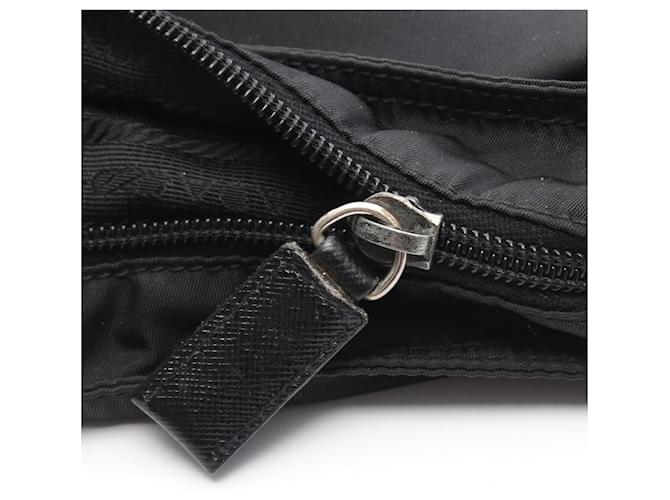 Borsa a Spalla in Nylon e Pelle Nera Prada Nero - vista 5