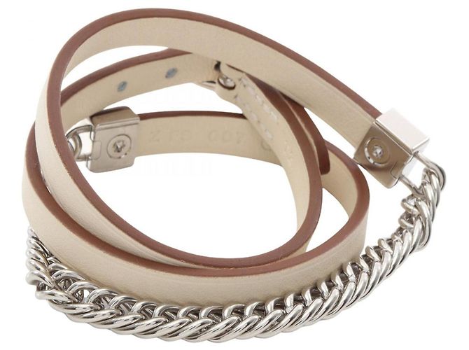 Bracciale Z-Stampato Triple Tour Eskettle Gourmet di Hermès Argento Crudo - vista 2