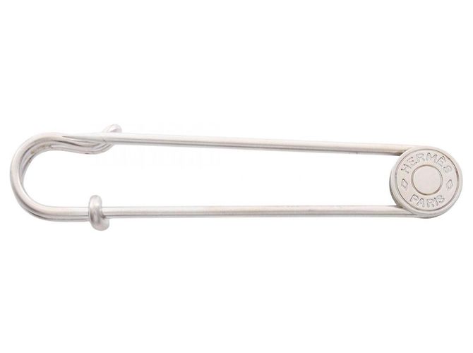 Broche de alfinete de segurança Hermès Sellier Prata - vista 2