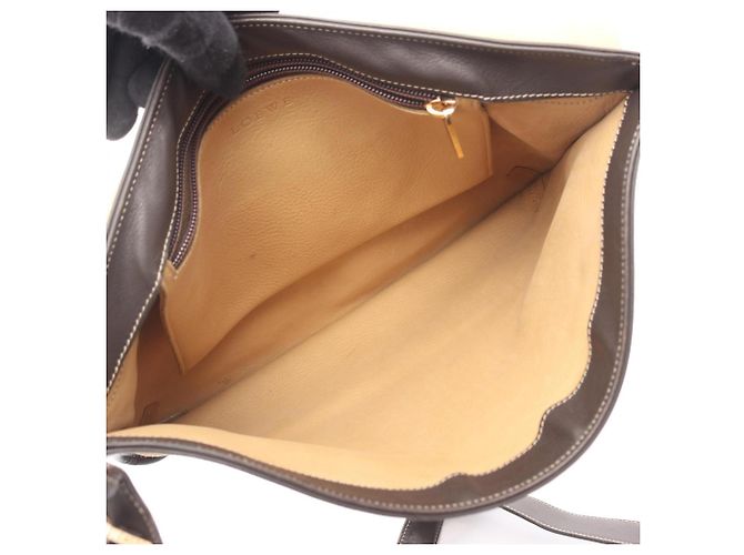 Borsa a Spalla Anagram Loewe Marrone Beige - vista 3