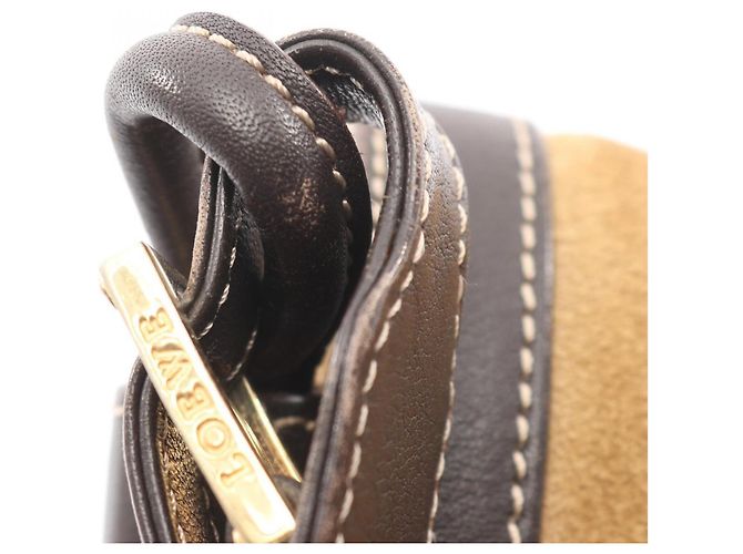 Borsa a Spalla Anagram Loewe Marrone Beige - vista 7