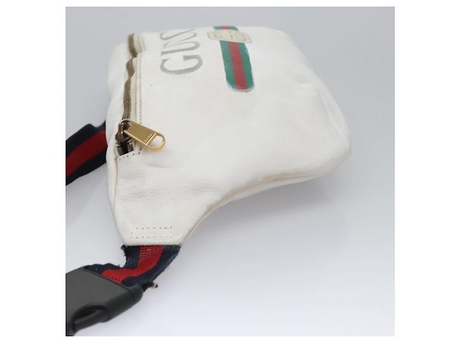 Gucci Logo Belt Leather with Enamel Buckle Medium White - view 4