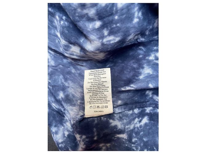 LoveShackFancy Cedria Mini-Kleid Tie-Dye Marineblau - Ansicht 10