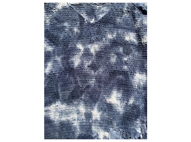 LoveShackFancy Cedria Mini-Kleid Tie-Dye Marineblau - Ansicht 8
