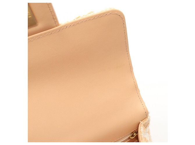 Borsa a spalla a due manici Chanel Matelassé Rosa Bianco - vista 7