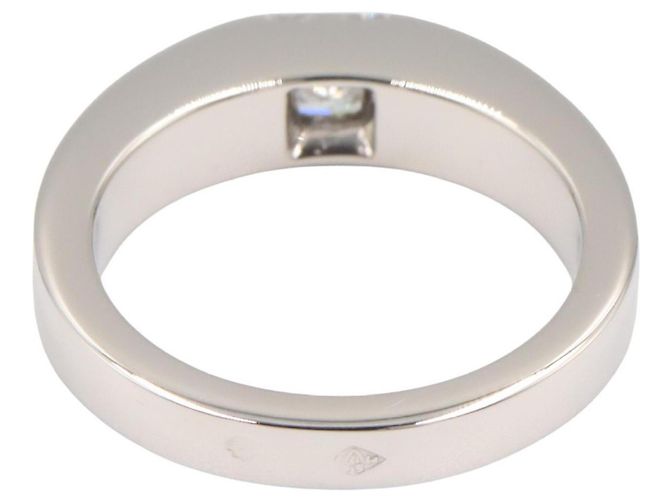 Cartier Tank Ring 1PD - 18K Weißgold Diamant Silber - Ansicht 3