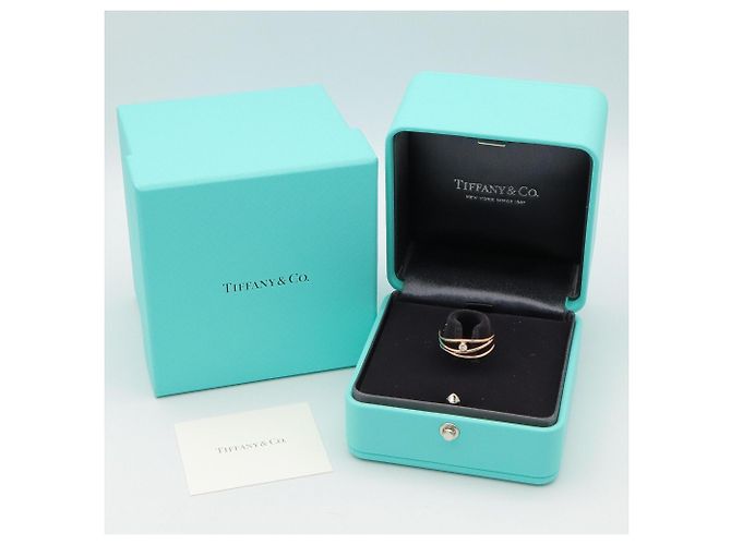 Anello in diamante Wave a 3 file in oro rosa 18K di Tiffany & Co. D'oro - vista 8
