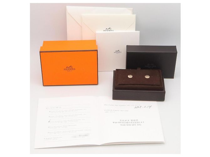 Orecchini a perno Ex-Libris TPM in oro rosa 18K di Hermès D'oro - vista 6