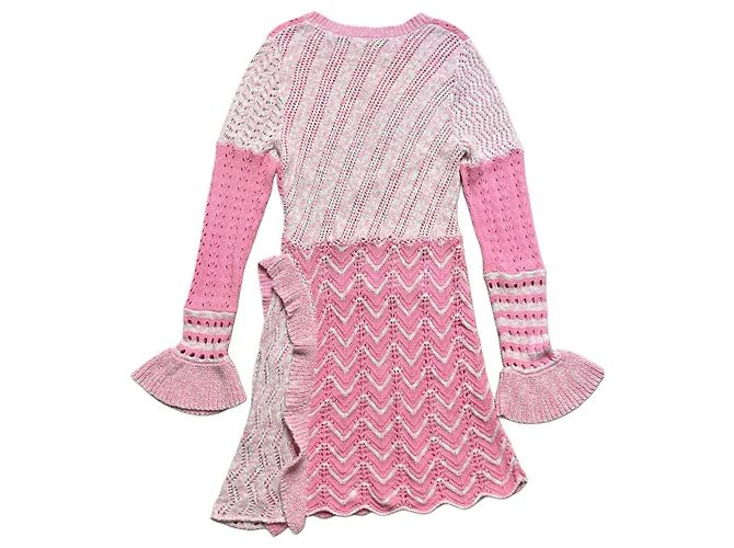 LoveShackFancy Kaelyn Mini Strickkleid Amor Pink L - Ansicht 10