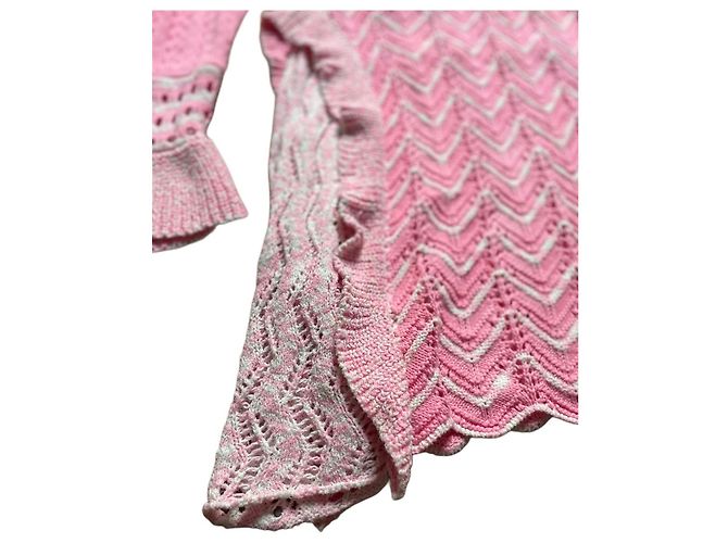 LoveShackFancy Kaelyn Mini Strickkleid Amor Pink L - Ansicht 4