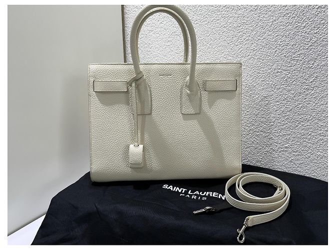 Saint Laurent Sac de Jour Piccolo Crema Bianco - vista 18