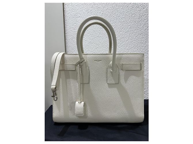 Saint Laurent Sac de Jour Piccolo Crema Bianco - vista 2