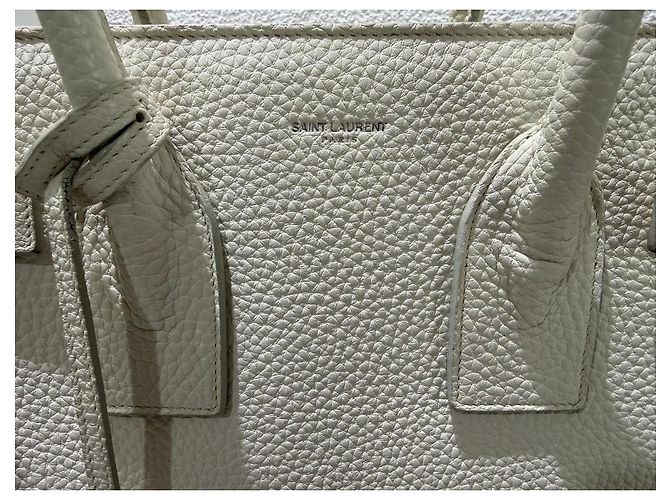 Saint Laurent Sac de Jour Piccolo Crema Bianco - vista 3