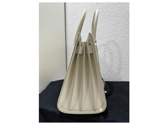 Saint Laurent Sac de Jour Piccolo Crema Bianco - vista 9