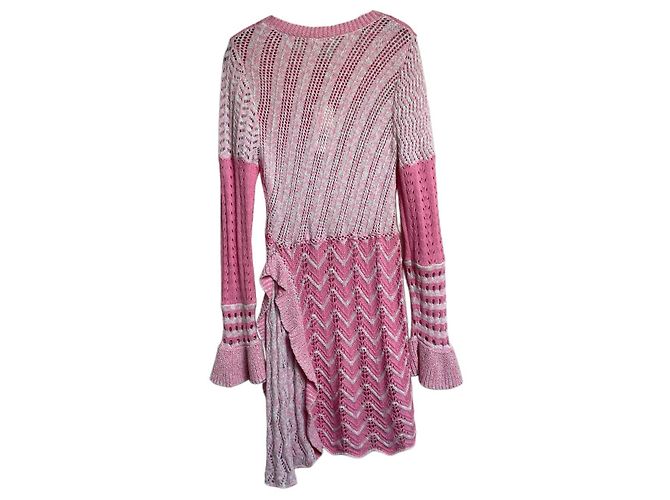 LoveShackFancy Kaelyn Mini Strickkleid Amor Pink Größe L - Ansicht 2