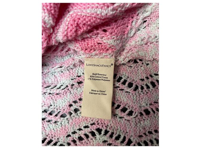 LoveShackFancy Kaelyn Mini Strickkleid Amor Pink Größe L - Ansicht 8