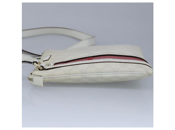 Gucci Sherry Line Schultertasche aus Canvas Medium Weiß - Ansicht 3